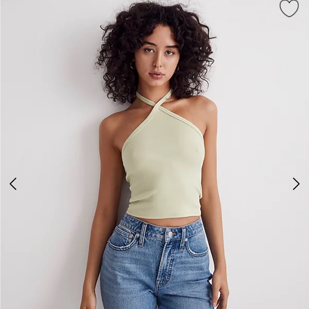 Supima® Rib Halter Tank Top - Madewell - Honeydew